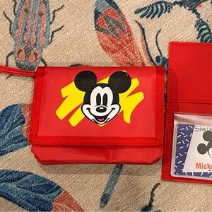 90s Mickey wallet with separate 6 card holder.